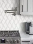 White Gray Waterjet Luxury Mosaic Backsplash Tile BA7006 1