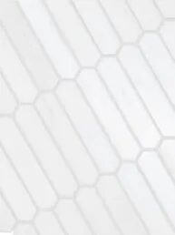 White Marble Small Picket Design Backsplash Mosaic Tile BA6302 5