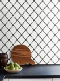 White black water jet luxury mosaic backsplash tile BA7004 1