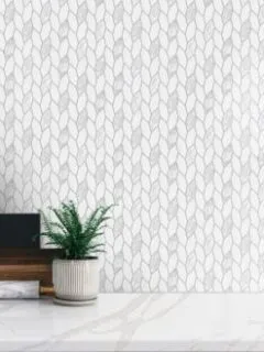 Luxury White Mother of Pearl Marble Backsplash Tile BA7005 1