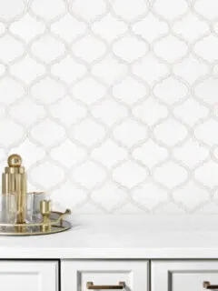 Mother of Pearl Waterjet White Mosaic Backsplash Tile BA7008