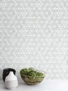 Pearl White Marble Mosaic Backsplash Tile BA7002 1