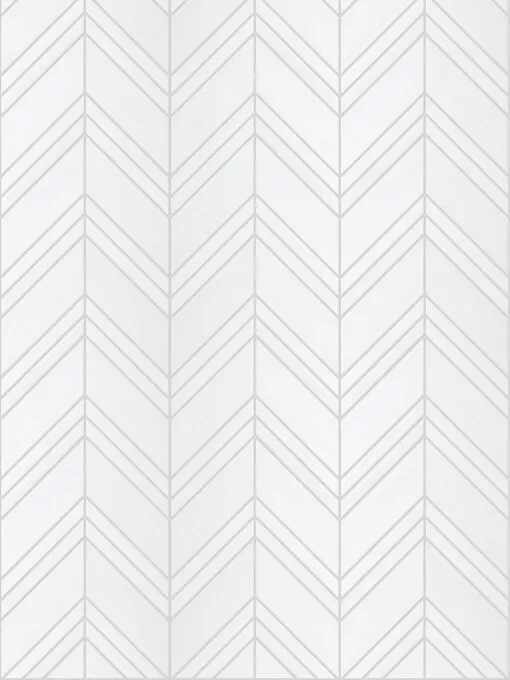 Large White Chevron Marble Backsplash Mosaic Tile BA6301 2