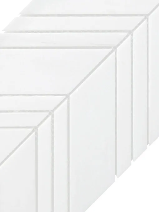 Large White Chevron Marble Backsplash Mosaic Tile BA6301 6