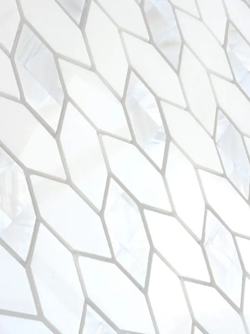 Luxury White Mother of Pearl Marble Backsplash Tile BA7005 3