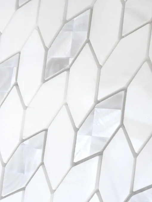 Luxury White Mother of Pearl Marble Backsplash Tile BA7005 4