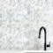 Blue White Marble Mosaic Backsplash Tile BA7001 1
