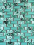 Green Unique Glass Subway Beveled Glass Backsplash Tile 5 BA8013