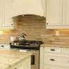 travertine subway backsplash tile idea