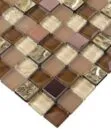 Brown Beige Gold Glass Kitchen Backsplash Tile BA1142
