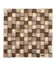 Brown Beige Gold Glass Kitchen Backsplash Tile BA1142