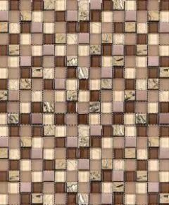 Brown Beige Gold Glass Kitchen Backsplash Tile BA1142