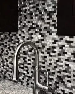 3D Gray Black Metal Backsplash Tile