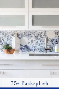 blue backsplash tile design ideas