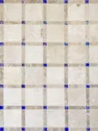 Light Travertine Tile with Blue Glass BA1029 1