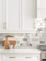 Beige Kitchen with Beige Brown Glass Tile BA7015 Subway