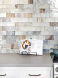 Opal Beige Brown Gray Glass Subway Tile BA7015 Subway