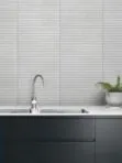 Modern Black Cabinet Long Light Porcelain Mosaic Tile BA4502