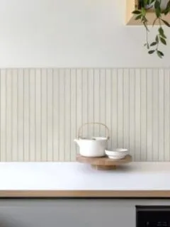 Modern Long Beige Porcelain Mosaic Tile BA4501
