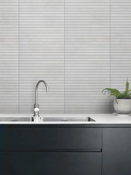Modern Black Cabinet Long Light Porcelain Mosaic Tile BA4502